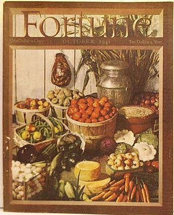 10/1/1941 Baskets of Vegetables photo cover by Arthur Gerlach.
