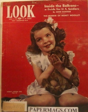 06-15-194 3 Girl with Cocker Spaniel Puppy