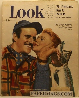 08-02-194 9 Ginger Rogers Lands a Fish.