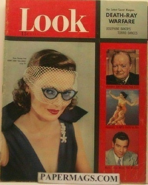 LOOK19510703.jpg 07-03-195 1 Gene Tierney in New Veil-Specs. - Image 1