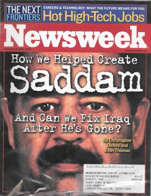 09/23/2002 09/23/200 2 We helped Saddam