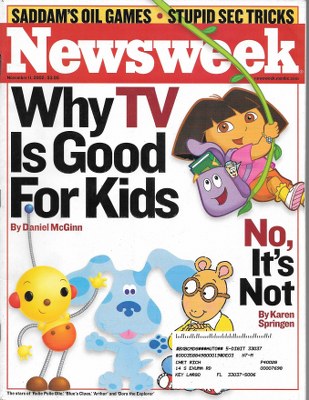 11/11/2002 11/11/200 2 TV is good for kids? No