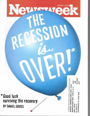 08/03/2009 08/03/200 9 Recession is over