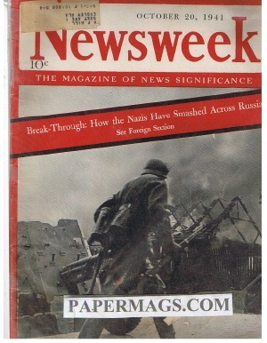 10/20/1941 Natzis have smashed across Russia