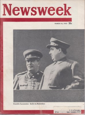 03/16/1953 Kremlin Succession: Stalin to Malenkov (Death of Stalin)