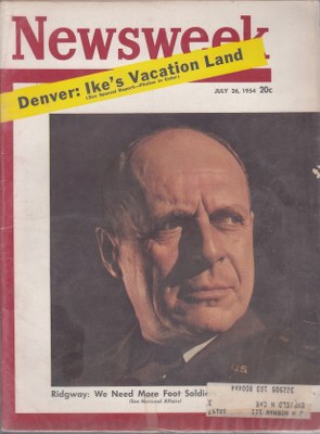 07/26/1954 Ridgway: We need more foot soldiers