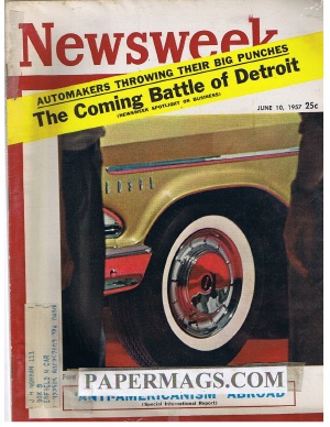 NW570610.jpg 06/10/1957 The Coming Battle of Detroit: Fords Brand-New Entry A Peek at the 58 Edsel - Image 1