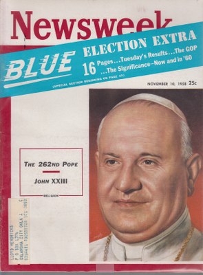 11/10/1958 The 262nd Pope John XXIII