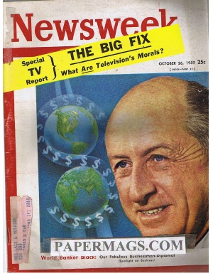 10/26/1959 World Banker Black. TV The Big Fix