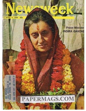 04/04/1966 Indias Prime Minister Indira Gandhi
