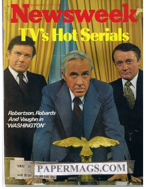 NW770905.jpg 09/05/1977 TVs Hot Serials Robertson, Robards and Vaughn in Washington - Image 1