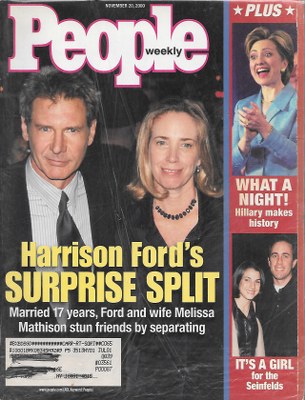 11/20/2000 11/20/200 0 Cover– Harrison Ford’s split