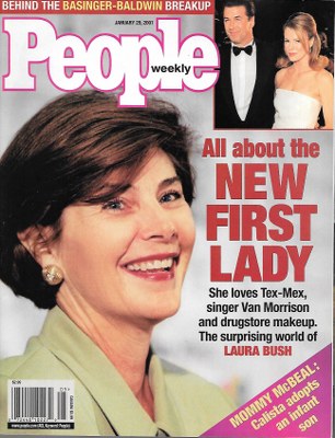 01/29/2001 01/29/200 1 Cover– Laura Bush