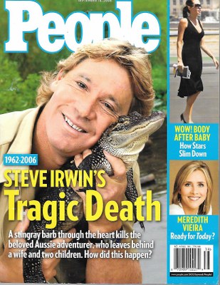 PP060918.jpg 09/18/2006 09/18/200 6 Cover– Steve Irwin - Image 1