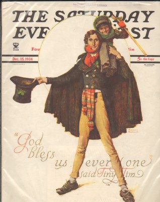 SEP341215.jpg 12/15/1934 4 Rockwell, Norman — “Tiny Tim” or “God Bless Us Everyone” - Image 1