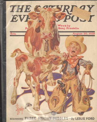 8/20/193 8 Leyendecker, J.C. --- Little Cowboy Takes a Licking
