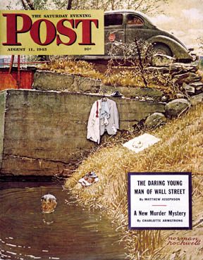 8/11/194 5 Rockwell, Norman --- "Swimming Hole"