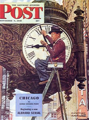 11/3/194 5 Rockwell, Norman --- "Clock Repairman"