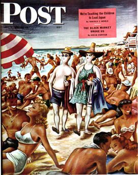 7/27/194 6 Alajalov, Constantin --- Palefaces at the Beach