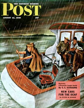 8/31/194 6 Alajalov, Constantin --- Deep Sea Fishing in Rain