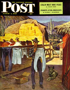 3/1/194 7 Falter, John --- Cowboy Hanging Out His Laundry