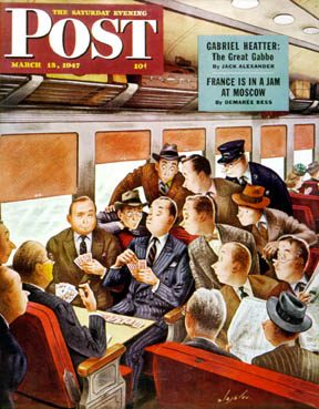 3/15/194 7 Alajalov, Constantin --- Commuter Card Game