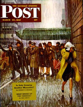 SEP470329.jpg 3/29/194 7 Falter, John --- Rainy Wait for a Cab - Image 1