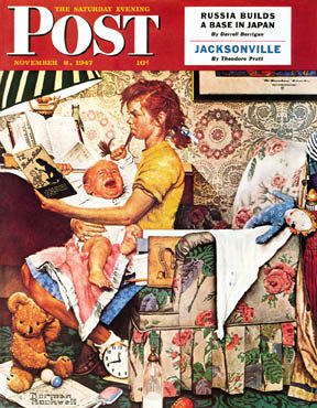 11/8/194 7 Rockwell, Norman --- "Baby Sitter"