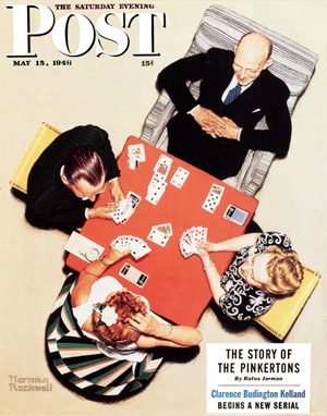 SEP480515.jpg 5/15/194 8 Rockwell, Norman --- "Bridge Game" or "Playing Cards" - Image 1