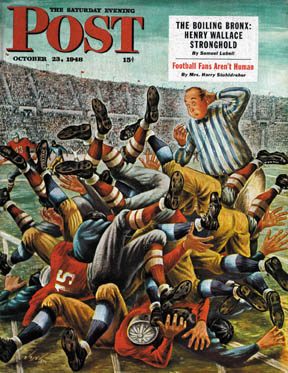 SEP481023.jpg 10/23/1948 8 Alajalov, Constantin — Football Pile-up - Image 1