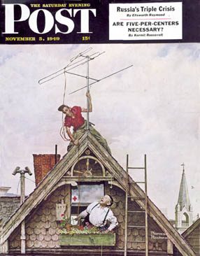 11/5/194 9 Rockwell, Norman --- "New T.V. Set"