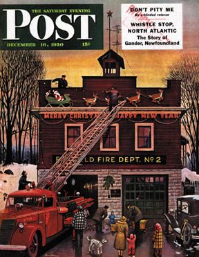 12/16/1950 0 Dohanos, Stevan — Christmas at the Fire Station