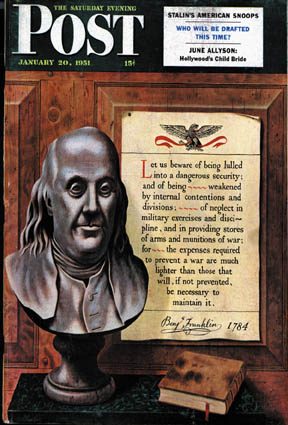 SEP510120.jpg 1/20/195 1 Atherton, John --- Benjamin Franklin - bust and quote - Image 1