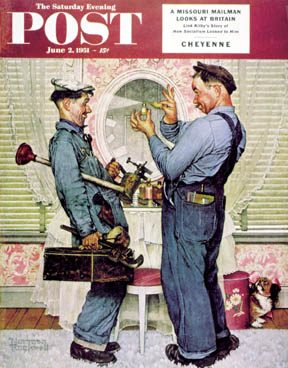 SEP510602.jpg 6/2/195 1 Rockwell, Norman --- "Plumbers" - Image 1