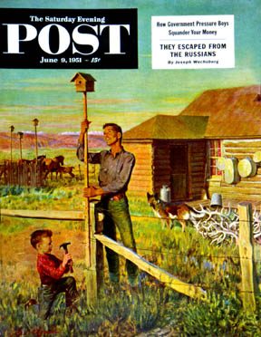 6/9/195 1 Clymer, John --- Putting Up Birdhouses