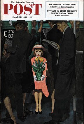 SEP530328.jpg 3/28/195 3 Hughes, George --- Subway Girl and Easter Lily - Image 1