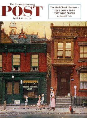 4/4/195 3 Rockwell, Norman --- "Walking to Church"