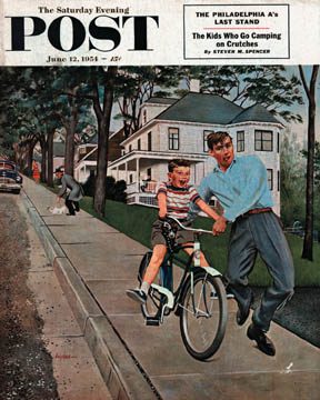SEP540612.jpg 6/12/195 4 Hughes, George --- Bike Riding Lesson - Image 1