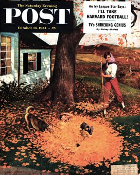 10/16/1954 4 Clymer, John — Leaf Pile