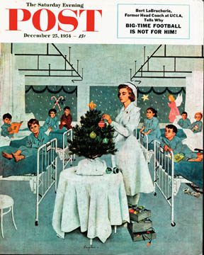SEP541225.jpg 12/25/1954 4 Hughes, George — Children’s Ward at Christmas - Image 1