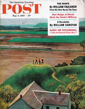 5/4/195 7 Falter, John --- Waving to Train in the Distance