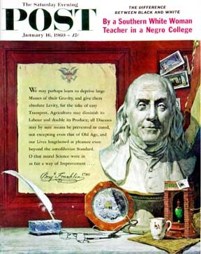 1/16/196 0 Meltzoff, Stanley --- Benjamin Franklin - bust and quote