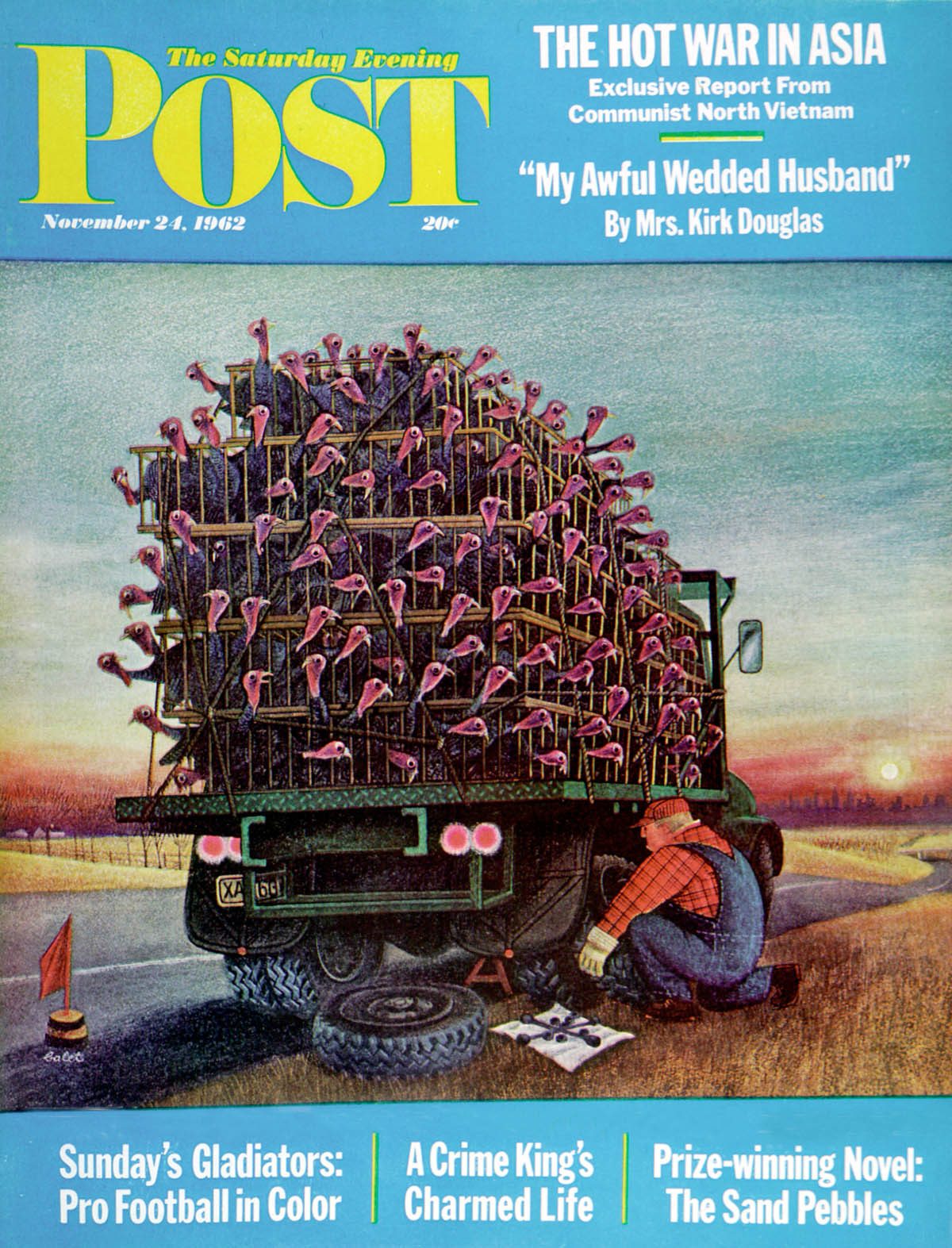 11/24/1962 2 Balet, Jan — Turkey Truck Has Flat