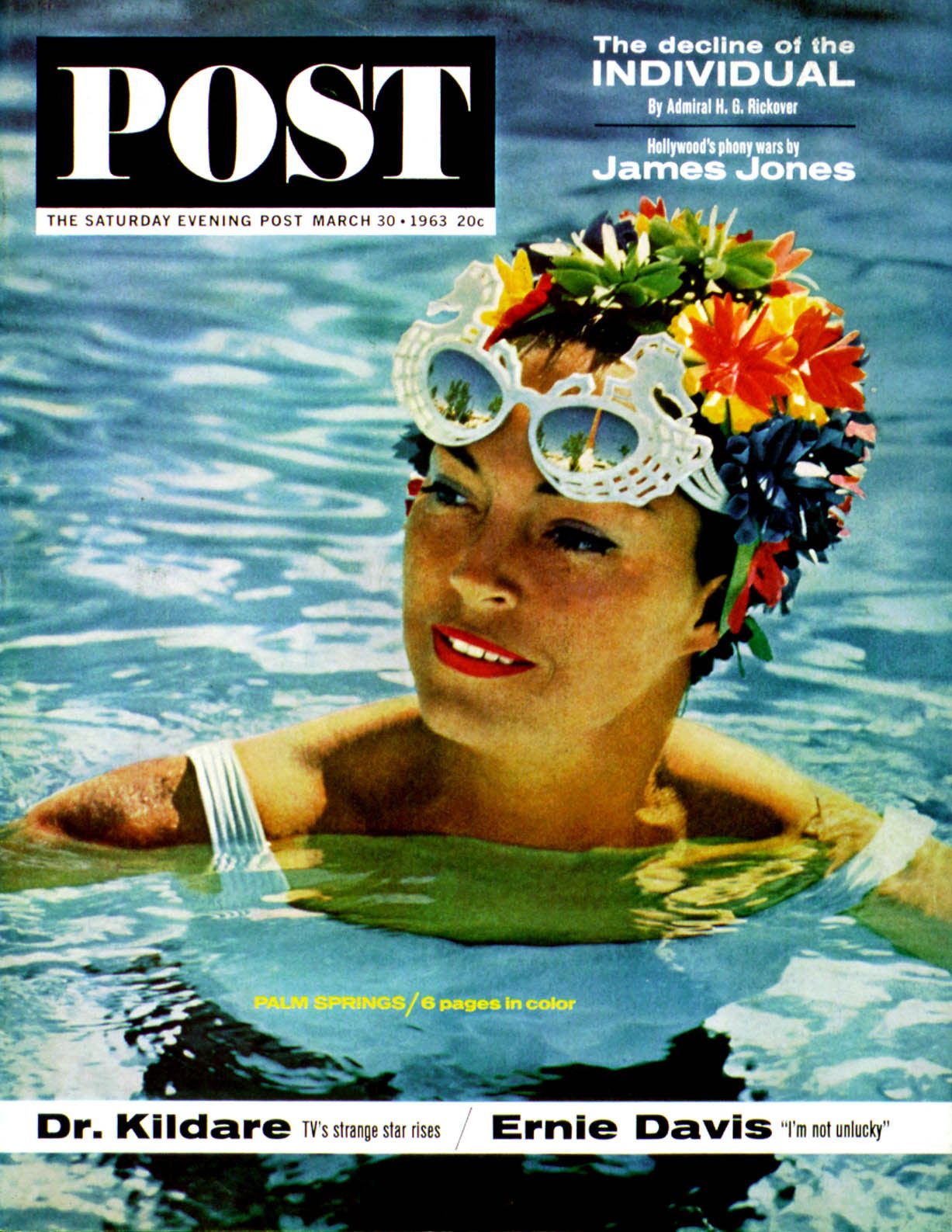 SEP630330.jpg 3/30/196 3 Bryson, John --- Flowered Bathing Cap - Image 1
