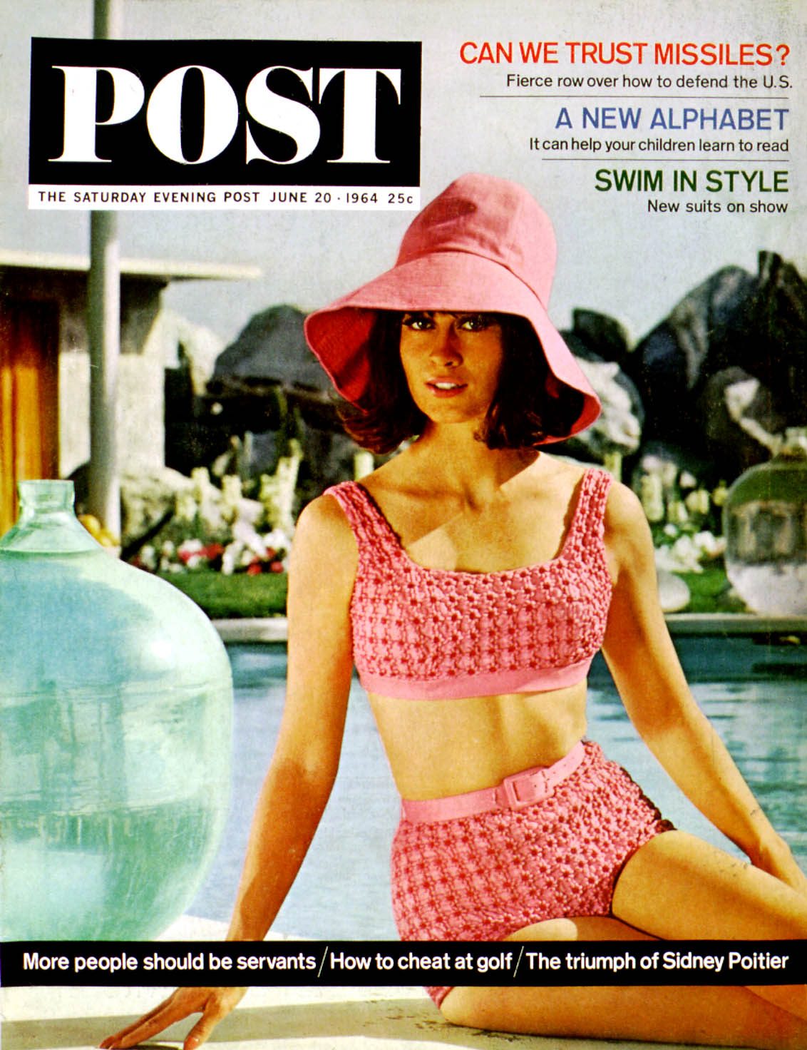 SEP640620.jpg 6/20/196 4 Schiller, Lawrence J. --- Pink Two-Piece Swimsuit - Image 1