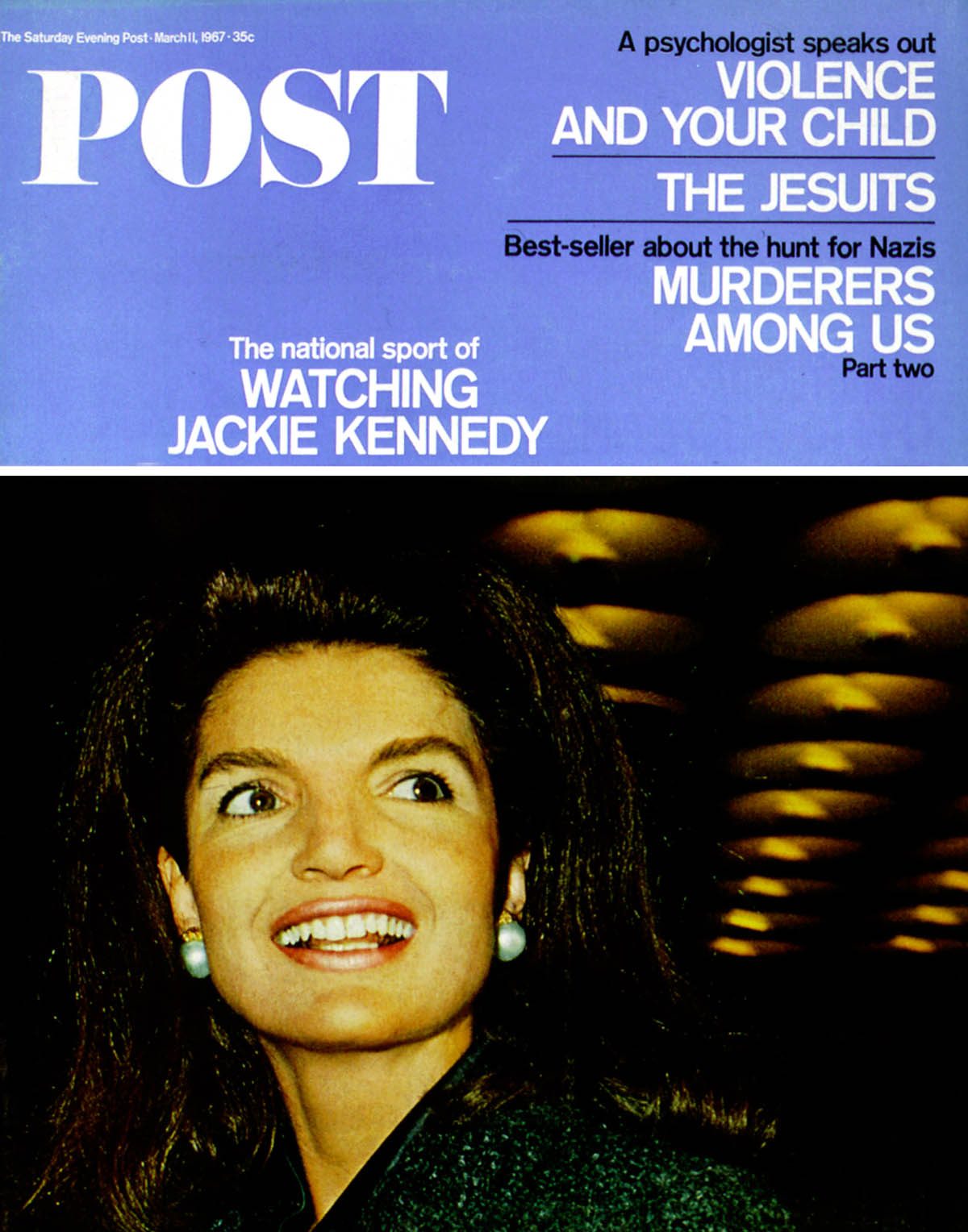 SEP670311.jpg 3/11/196 7 Steinberg, Irv --- Watching Jackie Kennedy - Image 1
