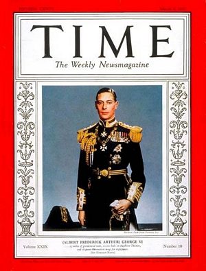 TIME370308.jpg 3/8/193 7 King George VI - Image 1