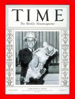 TIME370329.jpg 3/29/193 7 Clyde Beatty - Image 1
