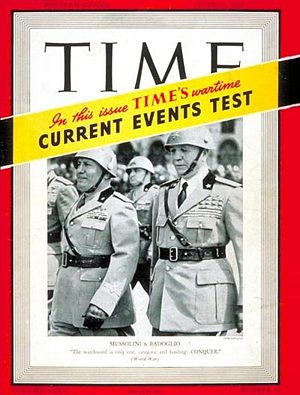6/24/1940 Benito Mussolini & Marshal Badogilo