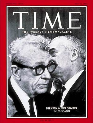 TIME640710.jpg 7/10/1964 Everett Dirkson And Barry Goldwater - Image 1